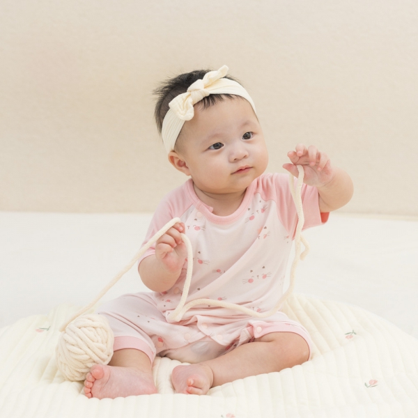 Set 2 Bodysuit kháng khuẩn Modal đùi Animo VD0724037 (0-12M,Hồng)
