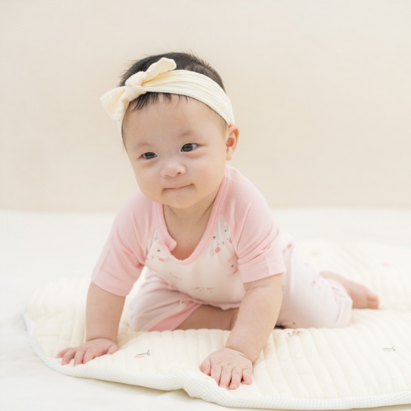 Set 2 Bodysuit kháng khuẩn Modal đùi Animo VD0724037 (0-12M,Hồng)