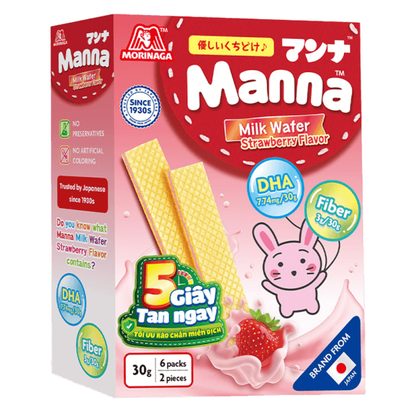 Combo 2 Bánh Xốp Sữa Manna Hương Dâu