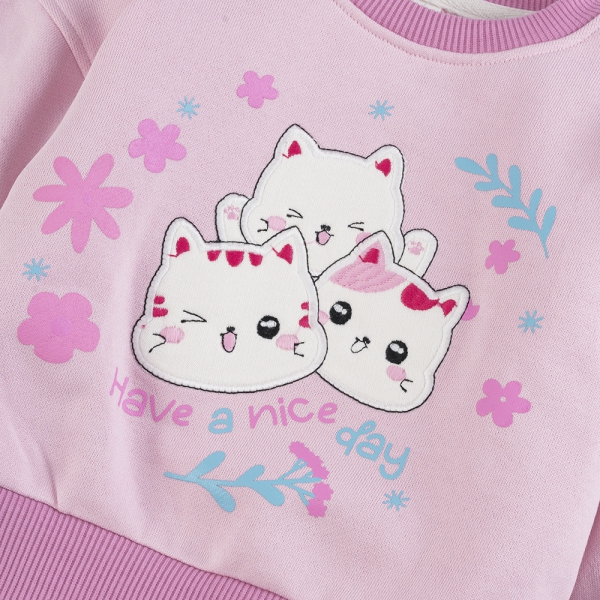 Bộ bé gái dài đông Animo ST1124029 (1-4Y,Hồng)