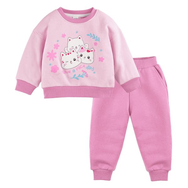 Bộ bé gái dài đông Animo ST1124029 (1-4Y,Hồng)