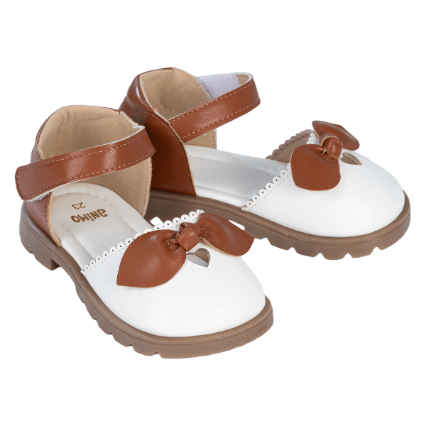 Sandal bé gái Animo A2410_MN030 (17-23,Trắng-Nâu)