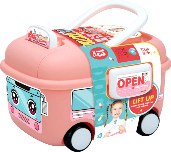 Xe ô tô nhập vai bác sĩ CY613118 C409 (Hồng)