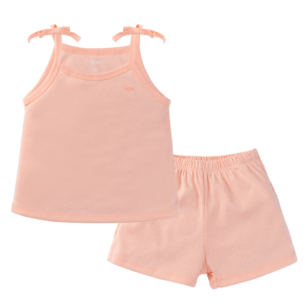 Bộ bé gái ngắn Animo Easy TX1024034 (1-4Y,Hồng nhạt)