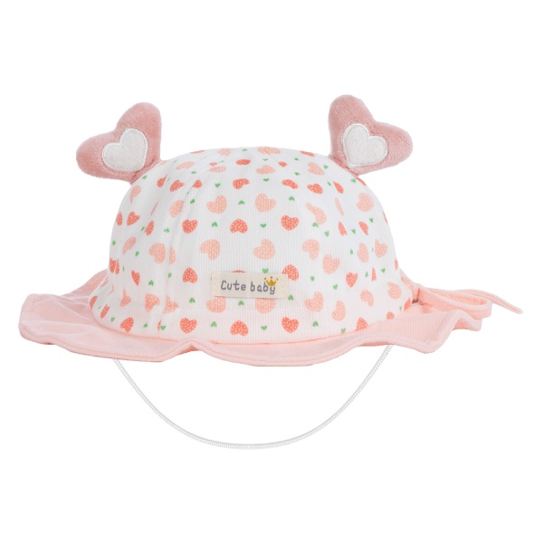 Nón vành tròn bé gái Animo A2410_JK008 (48cm,Hồng nhạt)