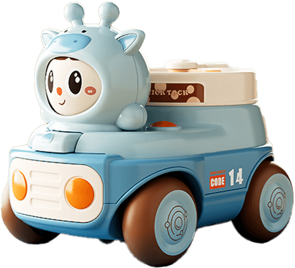 Xe ô tô hình mặt bò cười dễ thương có đồng hồ LH16880876 C409 (Xanh)