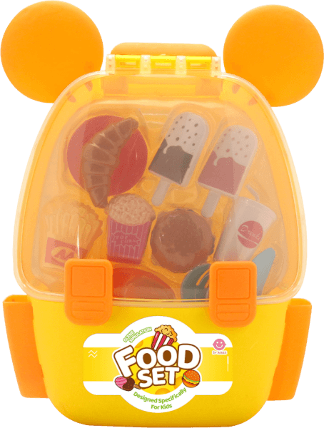 Balo hình gấu kem và thức ăn nhanh LH16880935 C409 (Vàng)