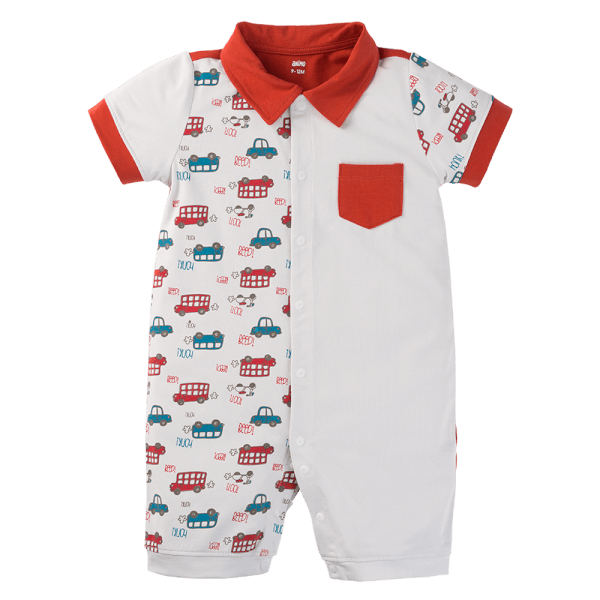 Bodysuit bé trai đùi Animo VD1124058 (0-12M,Đỏ)