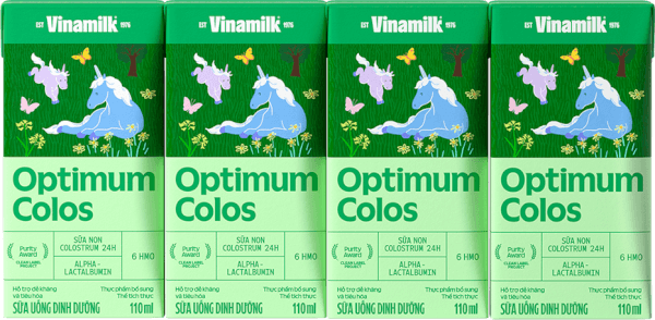 Sữa uống dinh dưỡng Optimum Colos 110ml (Lốc 4 hộp) new