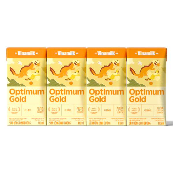 Thùng Sữa uống dinh dưỡng Optimum Gold 110ml (Lốc 4 hộp) new