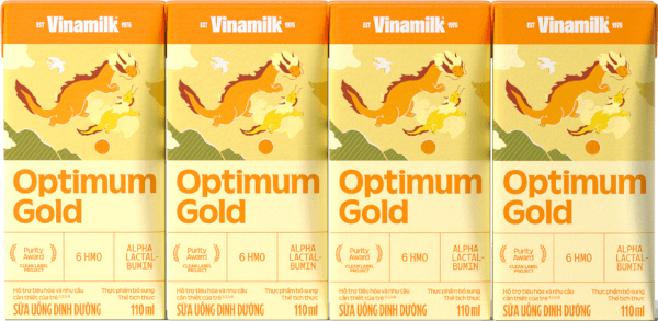 Sữa uống dinh dưỡng Optimum Gold 110ml (Lốc 4 hộp) new