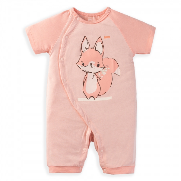 Set 2 Bodysuit kháng khuẩn Modal đùi Animo BMC1024028 (0-12M,Hồng dâu)