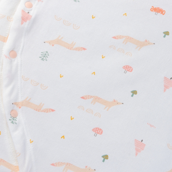 Set 2 Bodysuit kháng khuẩn Modal đùi Animo BMC1024028 (0-12M,Hồng dâu)