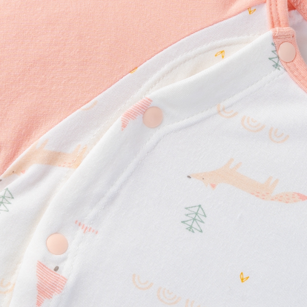 Set 2 Bodysuit kháng khuẩn Modal đùi Animo BMC1024028 (0-12M,Hồng dâu)