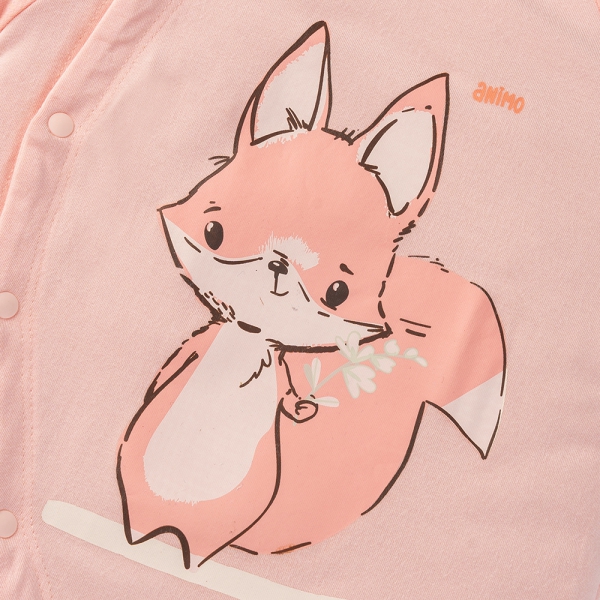 Set 2 Bodysuit kháng khuẩn Modal đùi Animo BMC1024028 (0-12M,Hồng dâu)