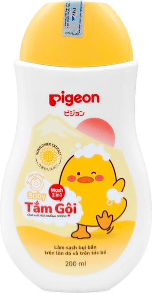 Tắm gội Pigeon dịu nhẹ hoa hướng dương 200ml (không Paraben)