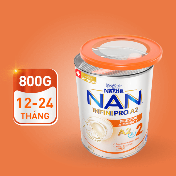 Sữa NAN INFINIPRO A2 số 2 800g (5HMO) (1-2 tuổi) (Giao bao bì ngẫu nhiên)