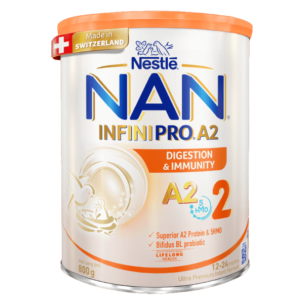Sữa NAN INFINIPRO A2 số 2 800g (5HMO) (1-2 tuổi) (Giao bao bì ngẫu nhiên)