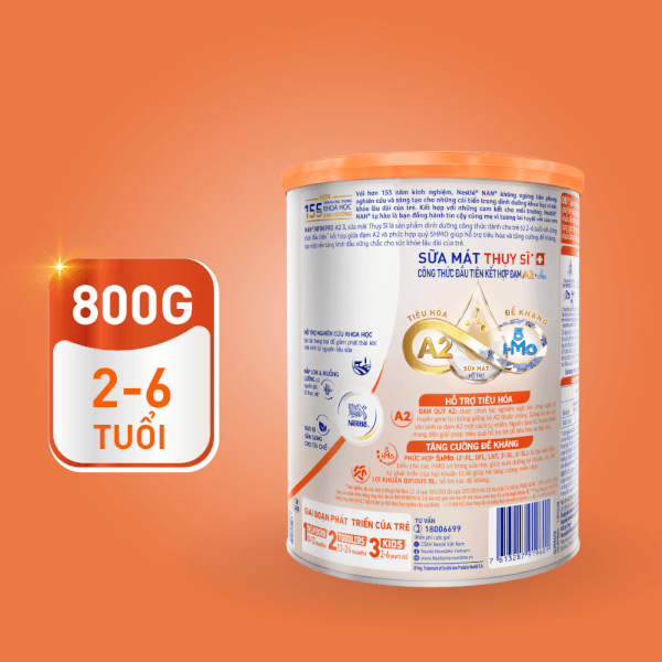 Combo 2 Sữa Nan A2 InfiniPro 800g số 3 (5HMO) (2-6 tuổi)