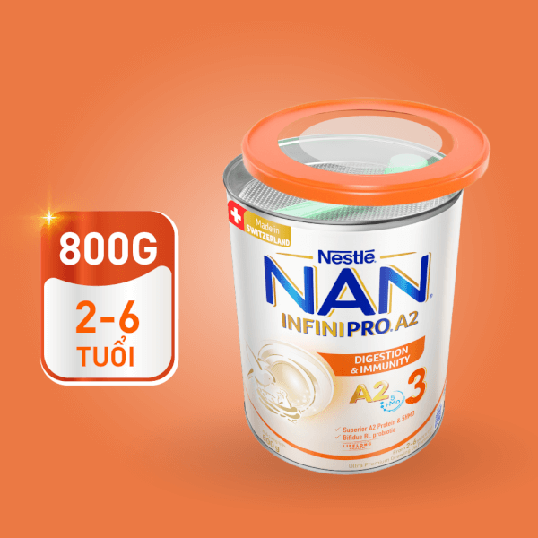 Combo 2 Sữa Nan A2 InfiniPro 800g số 3 (5HMO) (2-6 tuổi)