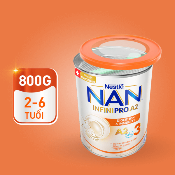 Combo 2 Sữa Nan A2 InfiniPro 800g số 3 (5HMO) (2-6 tuổi)