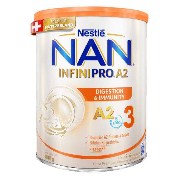 Combo 2 Sữa Nan A2 InfiniPro 800g số 3 (5HMO) (2-6 tuổi)