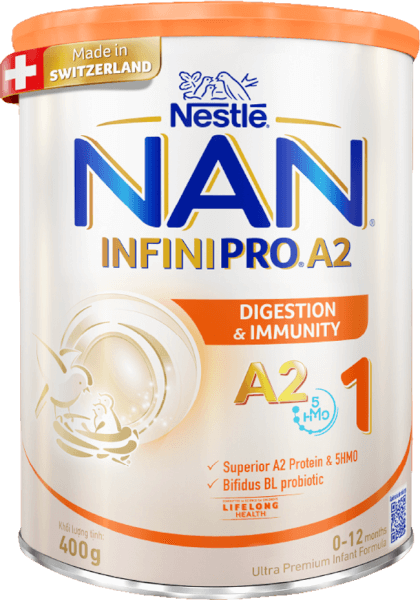 Sữa NAN INFINIPRO A2 số 1 400g (5HMO) (0-12 tháng) (Giao bao bì ngẫu nhiên)