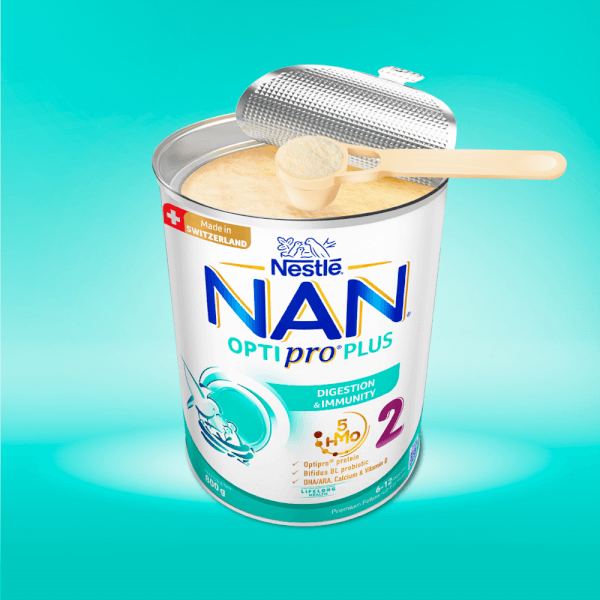 Sữa Nan Optipro PLUS 2 800g, với 5HMO, sản xuất tại Thụy Sỹ (6-12 tháng) (Giao bao bì ngẫu nhiên)