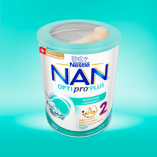 Sữa Nan Optipro PLUS 2 800g, với 5HMO, sản xuất tại Thụy Sỹ (6-12 tháng) (Giao bao bì ngẫu nhiên)