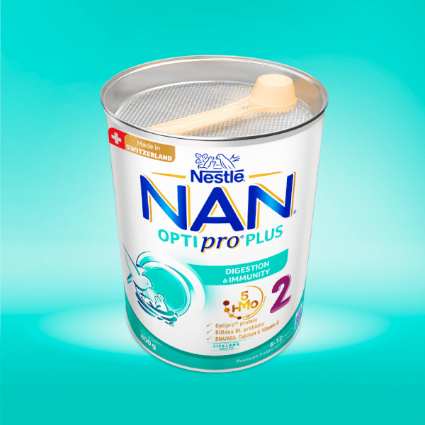 Sữa Nan Optipro PLUS 2 800g, với 5HMO, sản xuất tại Thụy Sỹ (6-12 tháng) (Giao bao bì ngẫu nhiên)