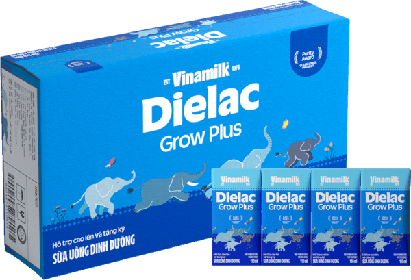 Thùng Sữa uống dinh dưỡng Dielac Grow Plus 110ml (Sữa Non) - Lốc 4 hộp