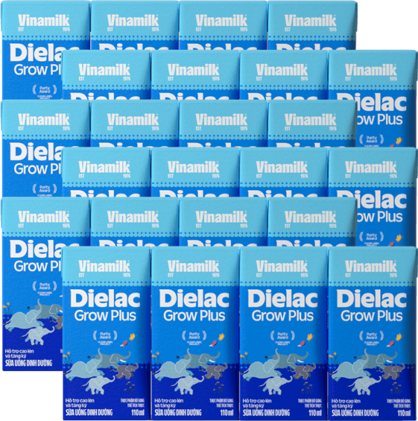 Combo 6 Sữa uống dinh dưỡng Dielac Grow Plus 110ml (Sữa Non) - Lốc 4 hộp
