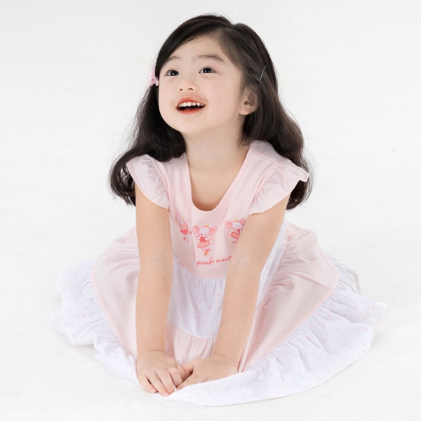 Đầm bé gái BST Chuột Đào Animo LU1124047 (9M-6Y,Hồng)