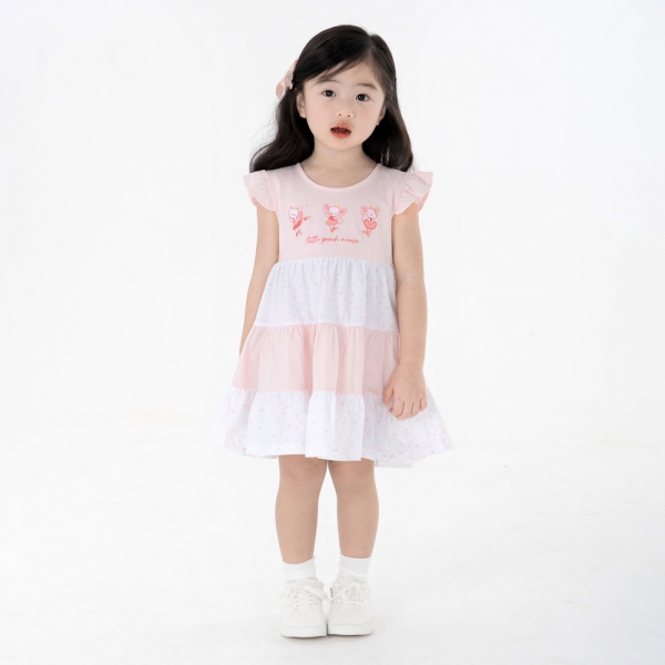 Đầm bé gái BST Chuột Đào Animo LU1124047 (9M-6Y,Hồng)