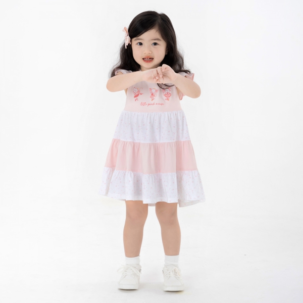 Đầm bé gái BST Chuột Đào Animo LU1124047 (9M-6Y,Hồng)