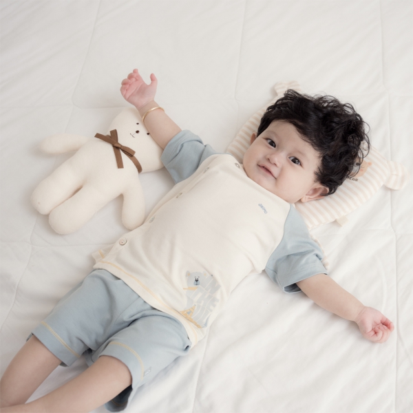 Set 2 Bộ modal kháng khuẩn ngắn Animo VD1024006 (0-24M,Xanh )