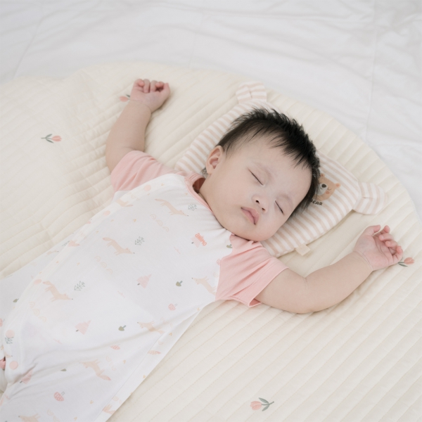 Set 2 Bodysuit kháng khuẩn Modal đùi Animo BMC1024028 (0-12M,Hồng dâu)