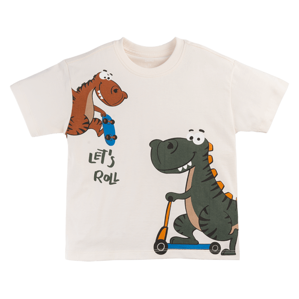 Áo bé trai Bst T-Rex Animo HN1224002 (9M-6Y,Kem)