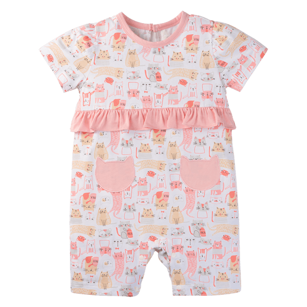 Bodysuit bé gái đùi Animo VD1024063 (0-12M,Hồng)