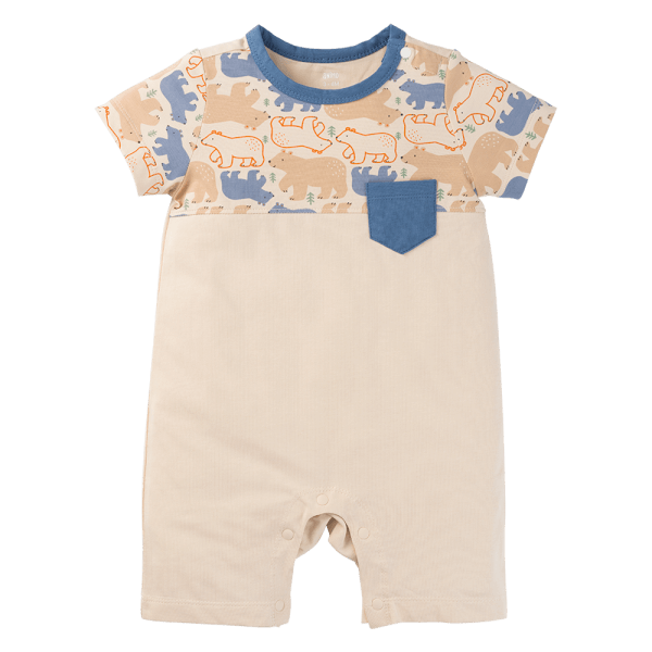 Bodysuit bé trai đùi Animo VD1024059 (0-12M,Be)