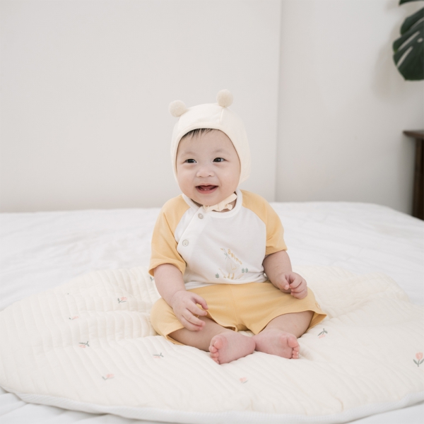 Set 2 Bộ kháng khuẩn Modal ngắn Animo BMC1024020 (0-24M,Vàng)