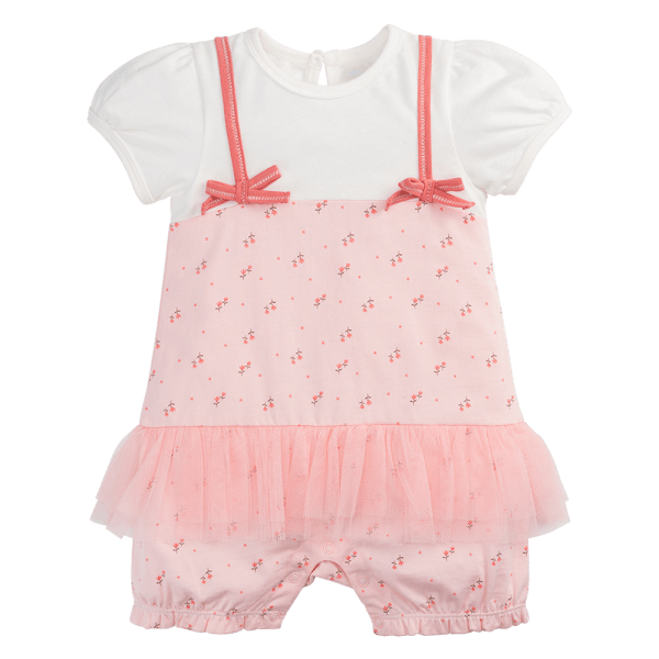 Bodysuit bé gái đùi Animo KK0924055 (0-12M,Hồng)