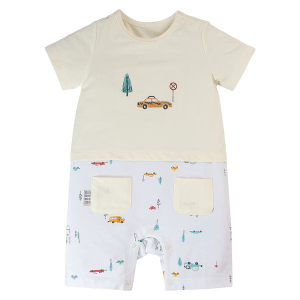 Bodysuit bé trai đùi Animo VD1124059 (0-12M,Vàng)