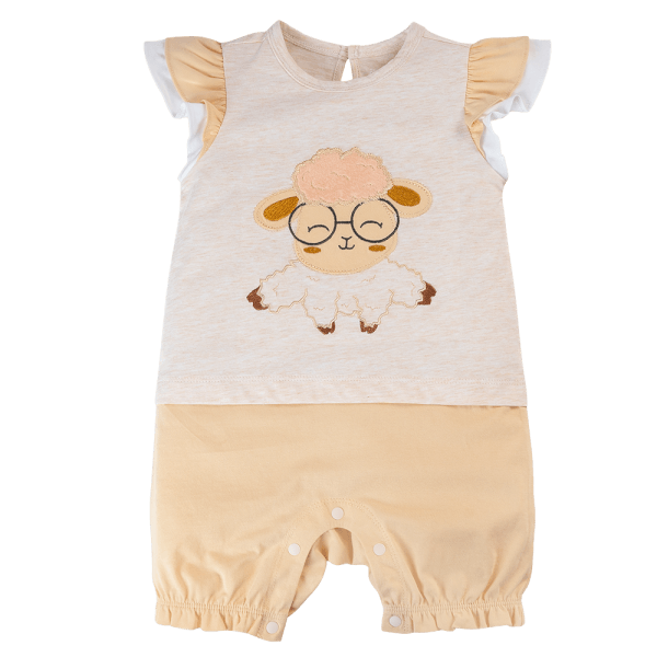 Bodysuit bé gái đùi Animo VD1124064 (0-12M,Vàng)
