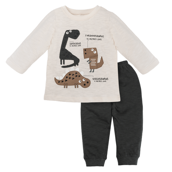 Bộ bé trai dài Bst Khủng long Animo HN1124043 (9M-6Y,Kem)