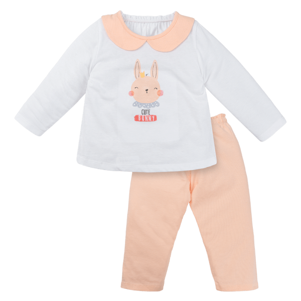 Bộ bé gái dài BST Bé Thỏ Animo LU1124049 (9M-6Y,Hồng)