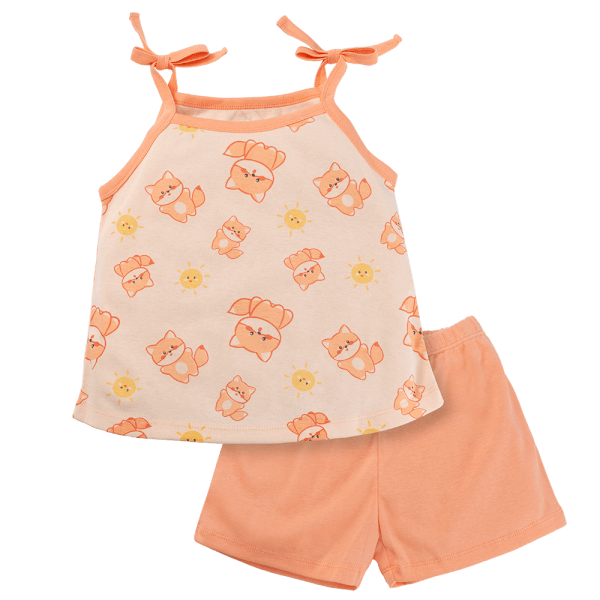 Bộ bé gái ngắn Animo Easy TX1124069 (1-4Y,Hồng)