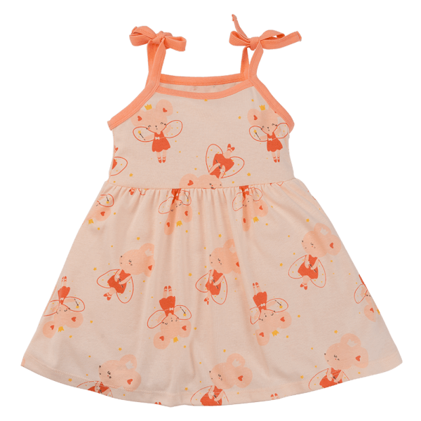 Đầm bé gái Animo Easy TX1124031 (1-4Y,Cam sữa)