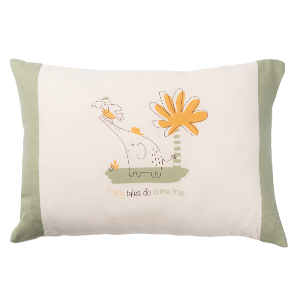 Gối nằm cho bé Cotton cao cấp Animo B2409_MN001 (25x35cm,Kem)