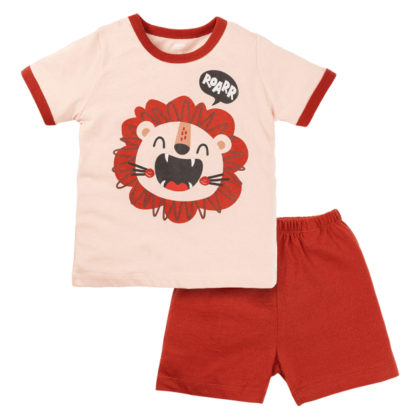 Bộ bé trai ngắn Animo Easy HN1124086 (1-4Y,Nâu đỏ)